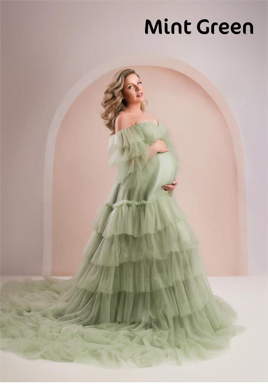 Pregnancy ball gown best sale