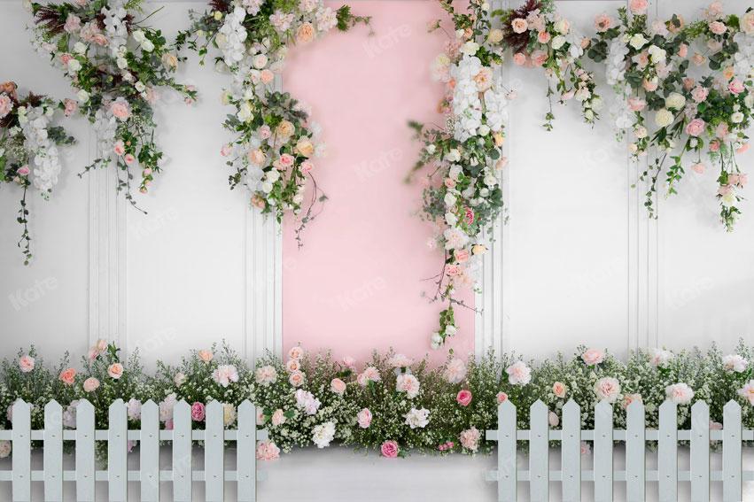 Kate Spring Wedding Roses Vine Wall Backdrop For Photography