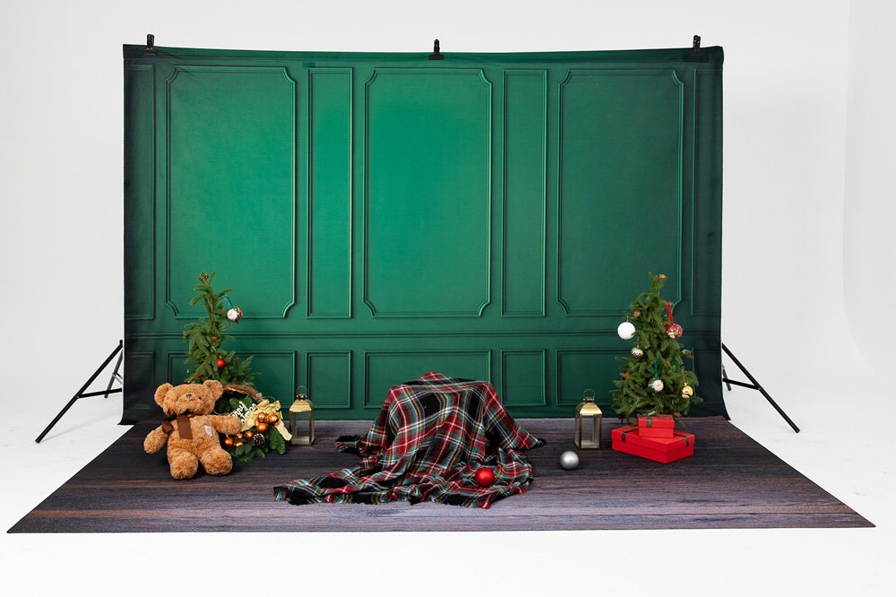 Lightning Deals Kate Christmas Vintage Green Wall Backdrop for Photography -UK