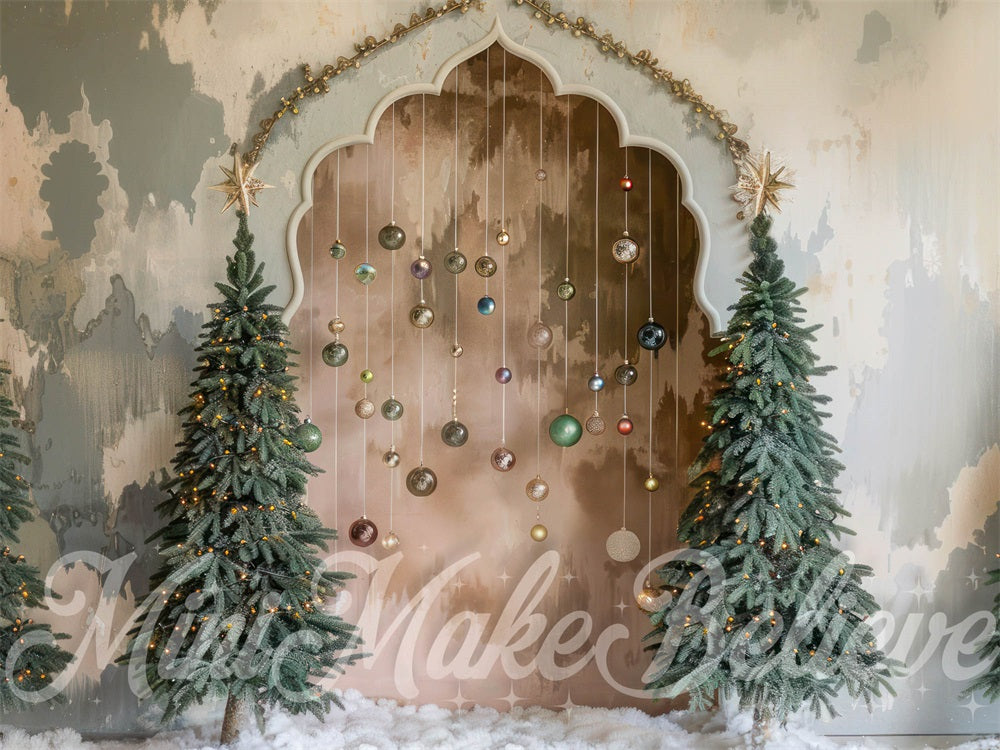 Kate Christmas Boho Retro Arch Backdrop Designed by Mini MakeBelieve -UK