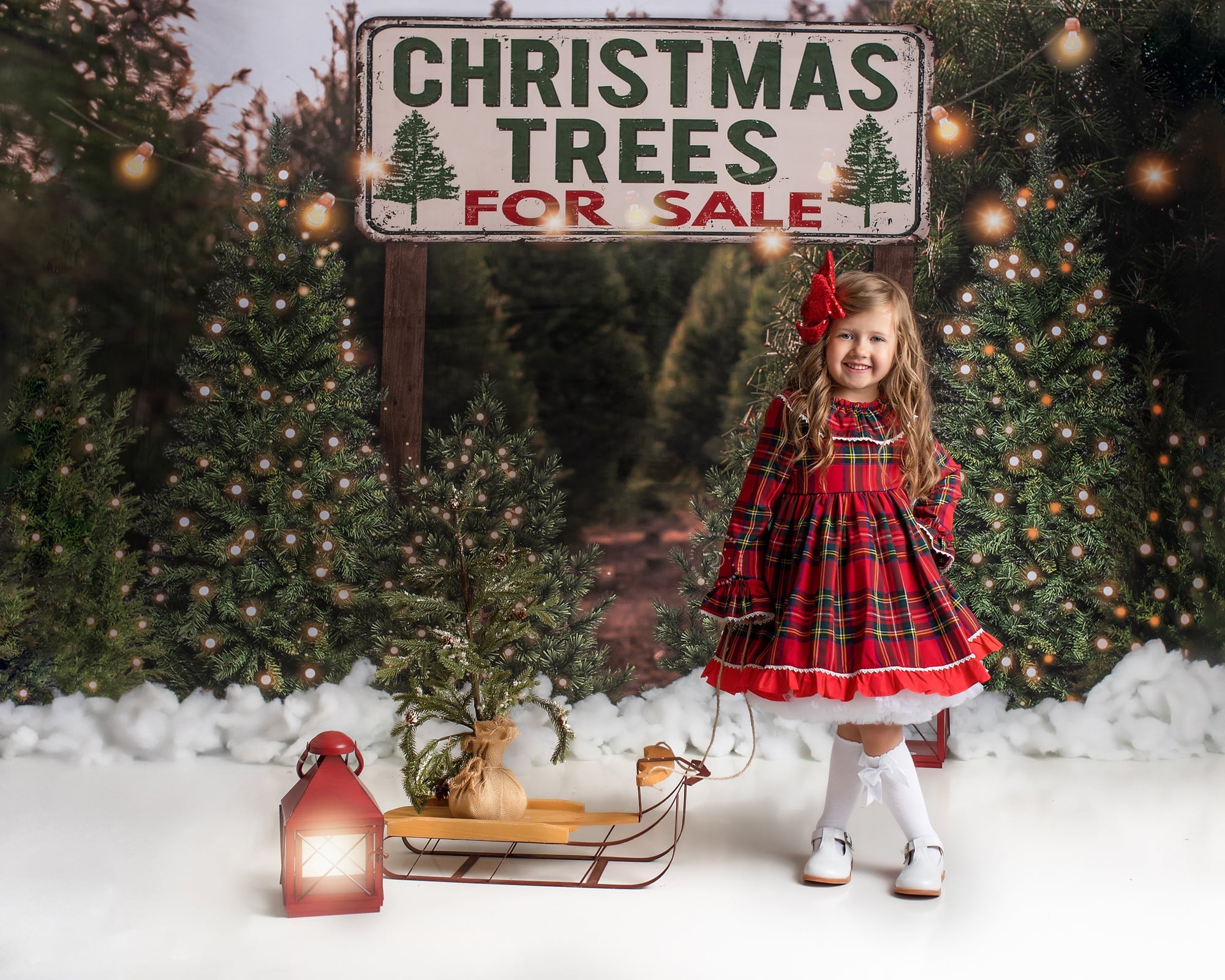 Lightning Deals Kate Christmas Trees Backdrop for Photography Designed By JS Photography -UK