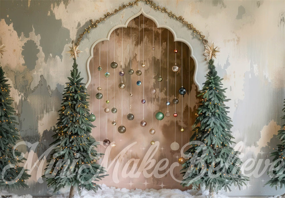 Kate Christmas Boho Retro Arch Backdrop Designed by Mini MakeBelieve -UK