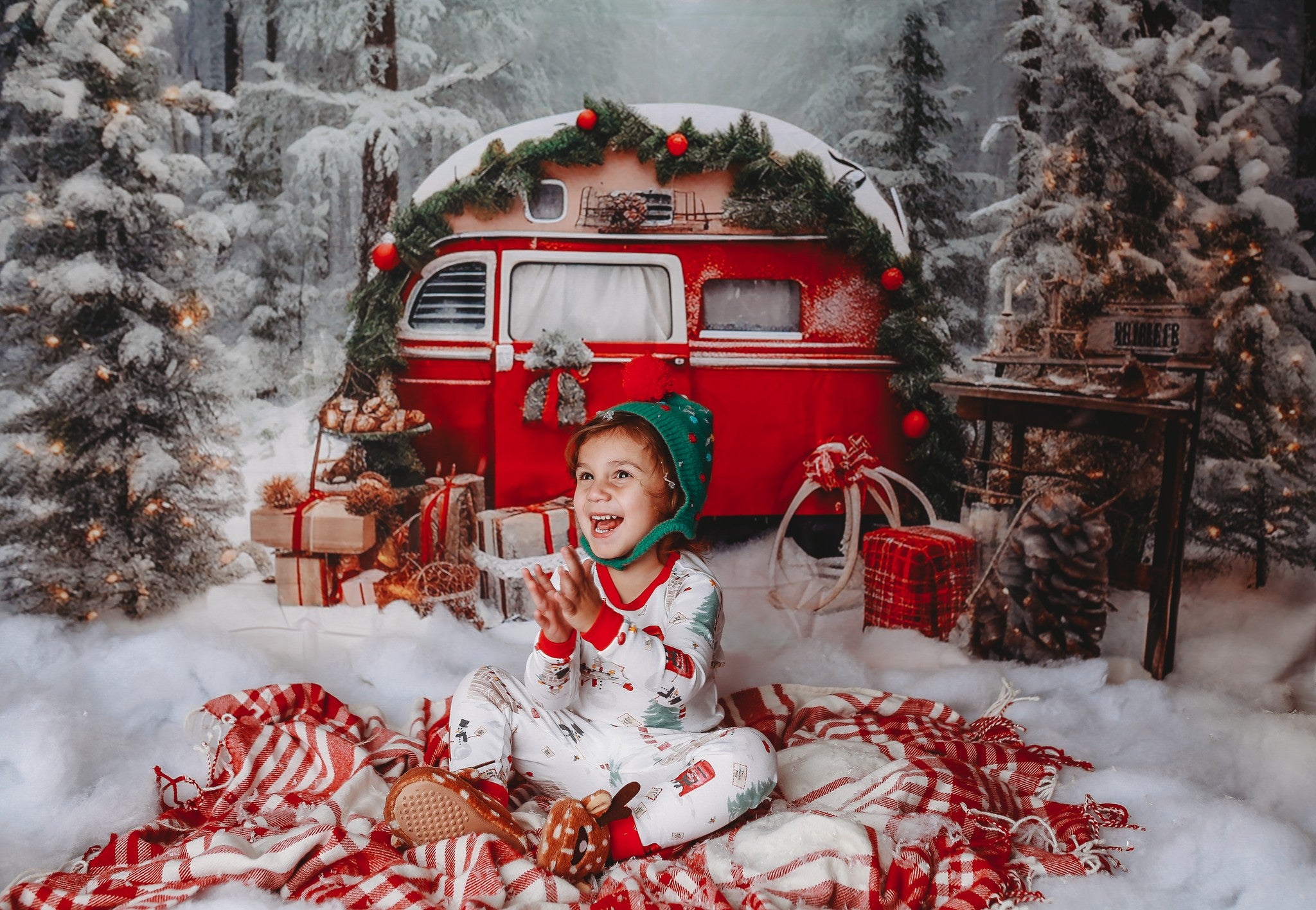 Kate Christmas Snow Forest Backdrop for Photography -UK