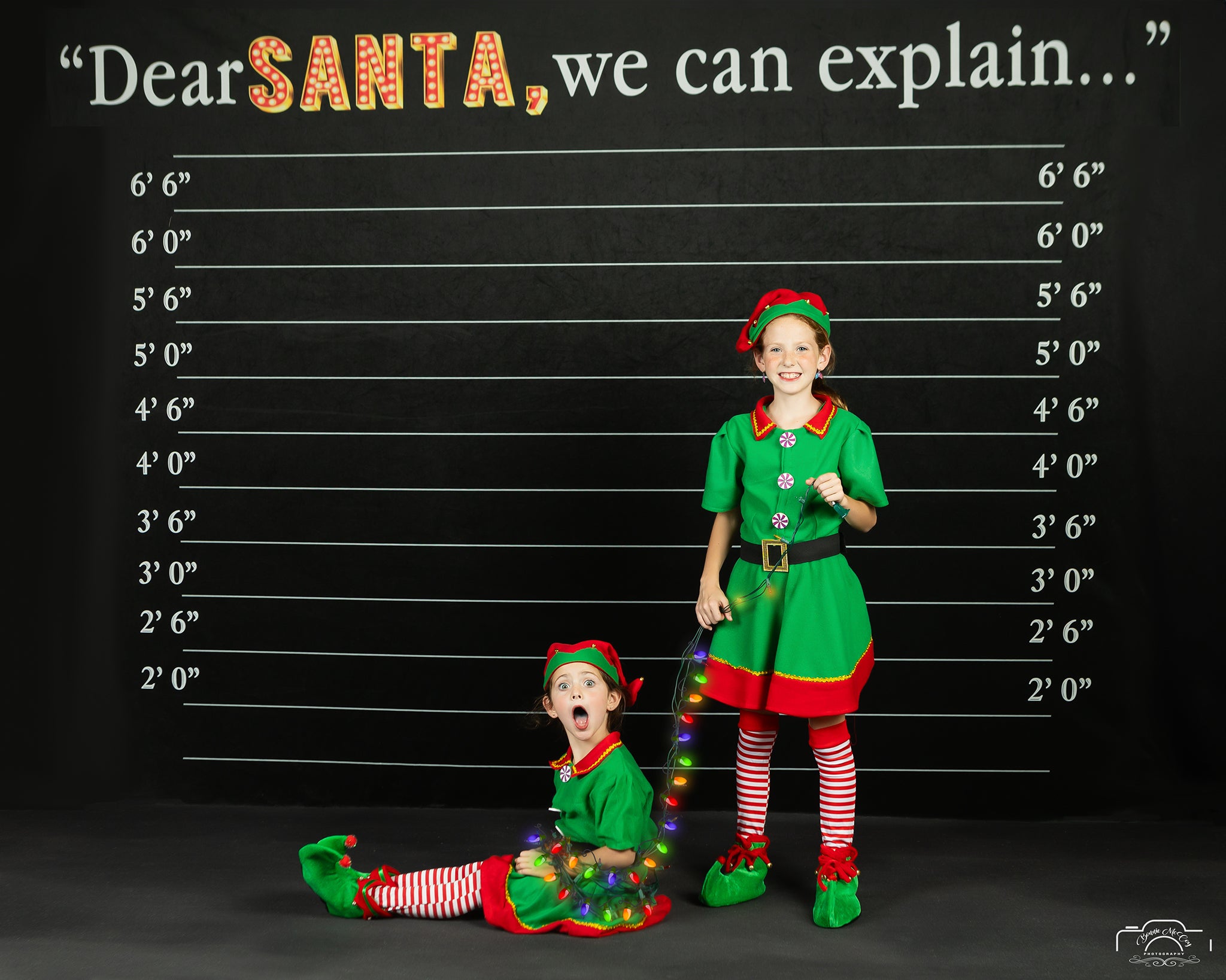 Kate Dear Santa Word Black Christmas Backdrop for Photography -UK