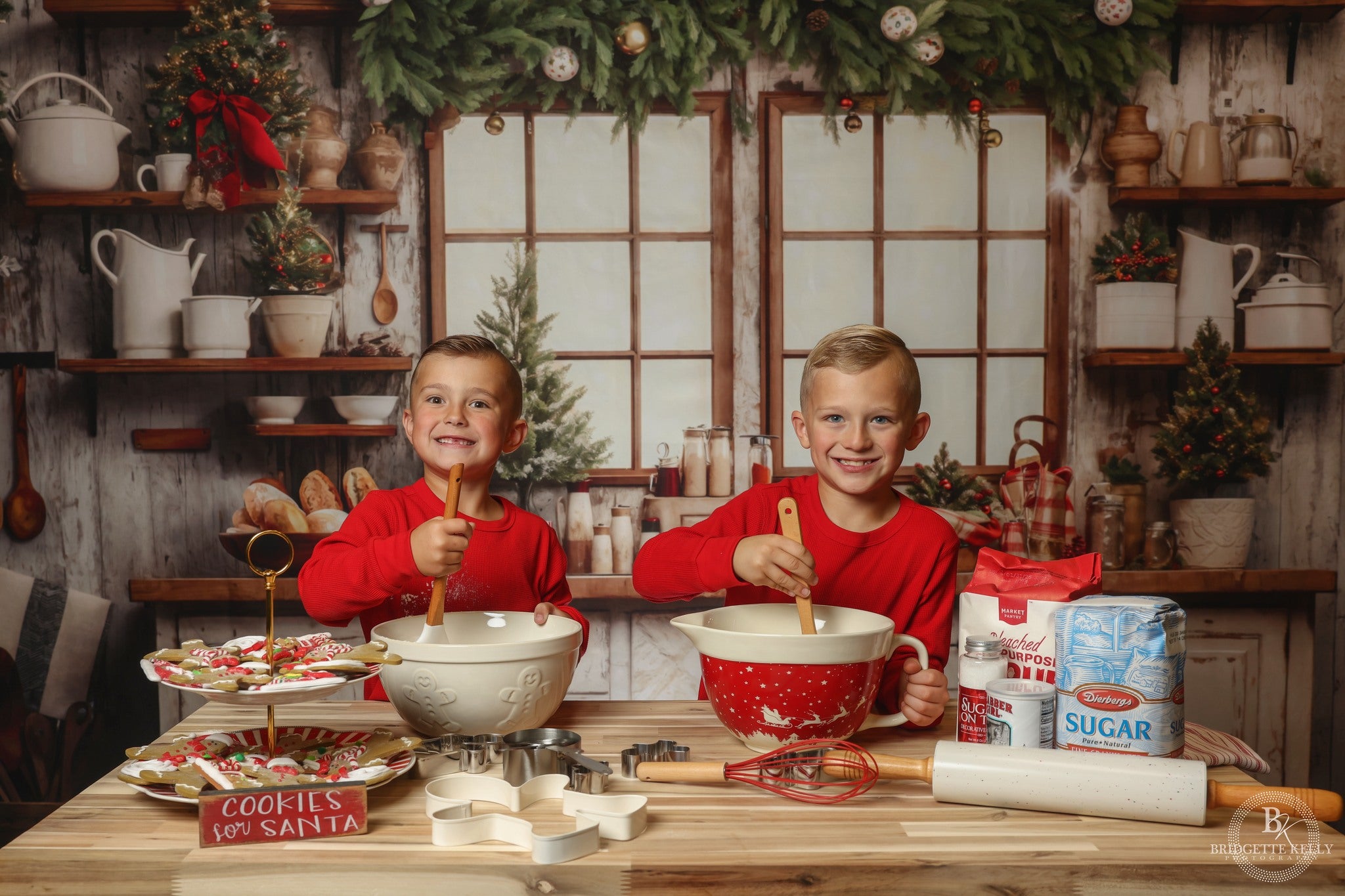 Kate Christmas Kitchen Backdrop Designed by Emetselch -UK