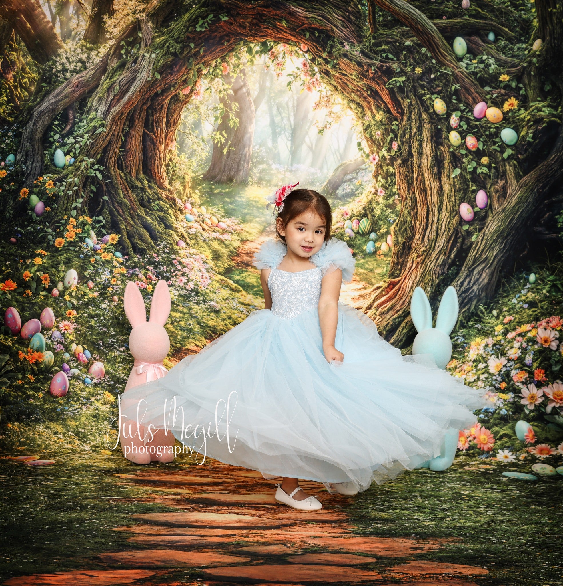 On Sale Kate Easter Forest Tree Arch Path Backdrop Designed by Emetselch -UK