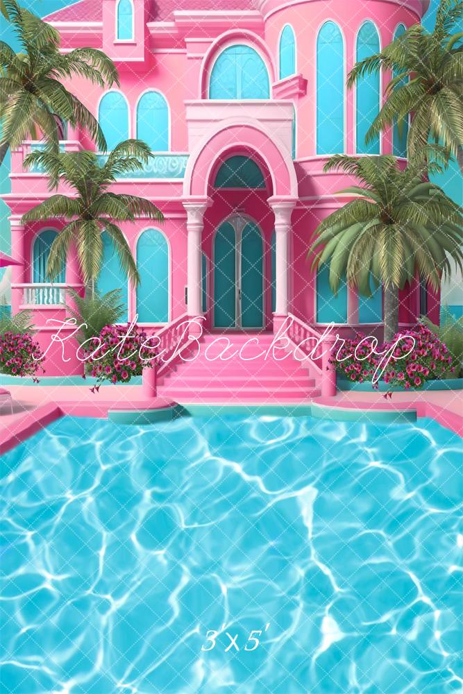 Kate Summer Pool Party Dolly Dream Fleece Backdrop Designed by Ashley Paul -UK