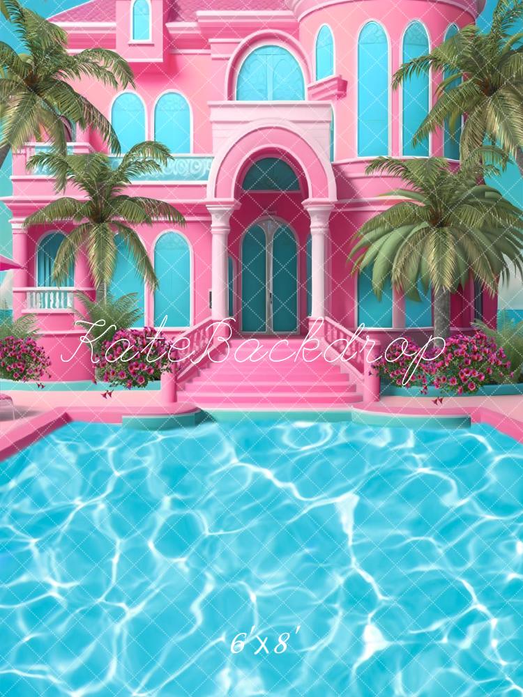 Kate Summer Pool Party Dolly Dream Fleece Backdrop Designed by Ashley Paul -UK