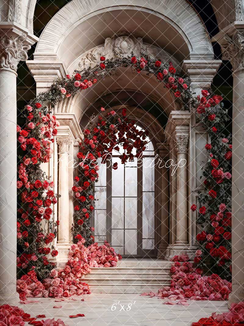 Kate Valentine's Day Flowers Arch Wall Palace Backdrop Designed by Chain Photography -UK