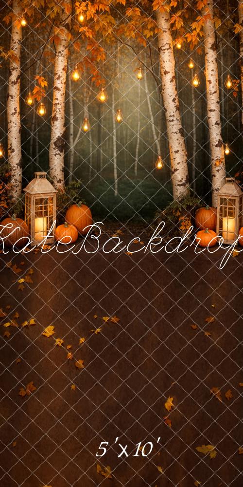 Kate Sweep Autumn Maple Forest Pumpkin Backdrop Designed by Emetselch -UK