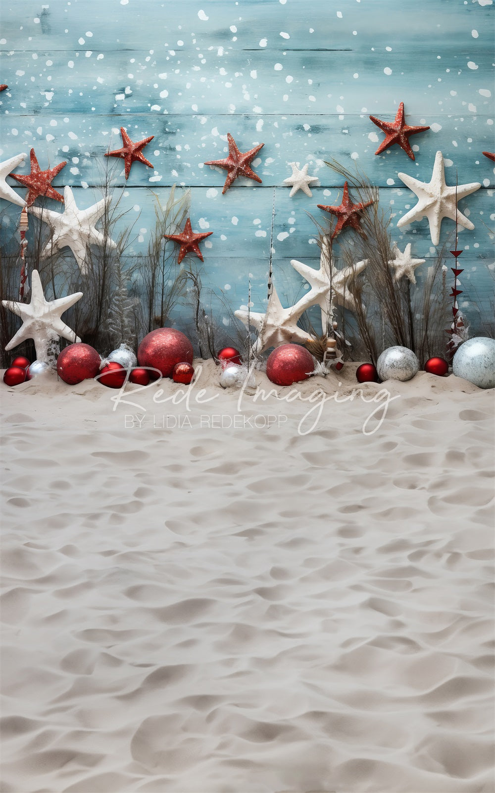 Kate Sweep Starfish Beach Christmas Backdrop Designed by Lidia Redekopp -UK