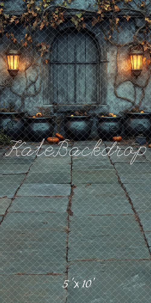 Kate Sweep Halloween Witch Arch Rustic Window Backdrop Designed by Lidia Redekopp -UK