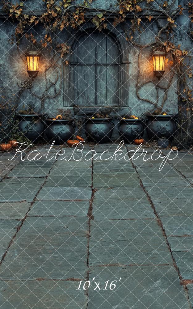 Kate Sweep Halloween Witch Arch Rustic Window Backdrop Designed by Lidia Redekopp -UK