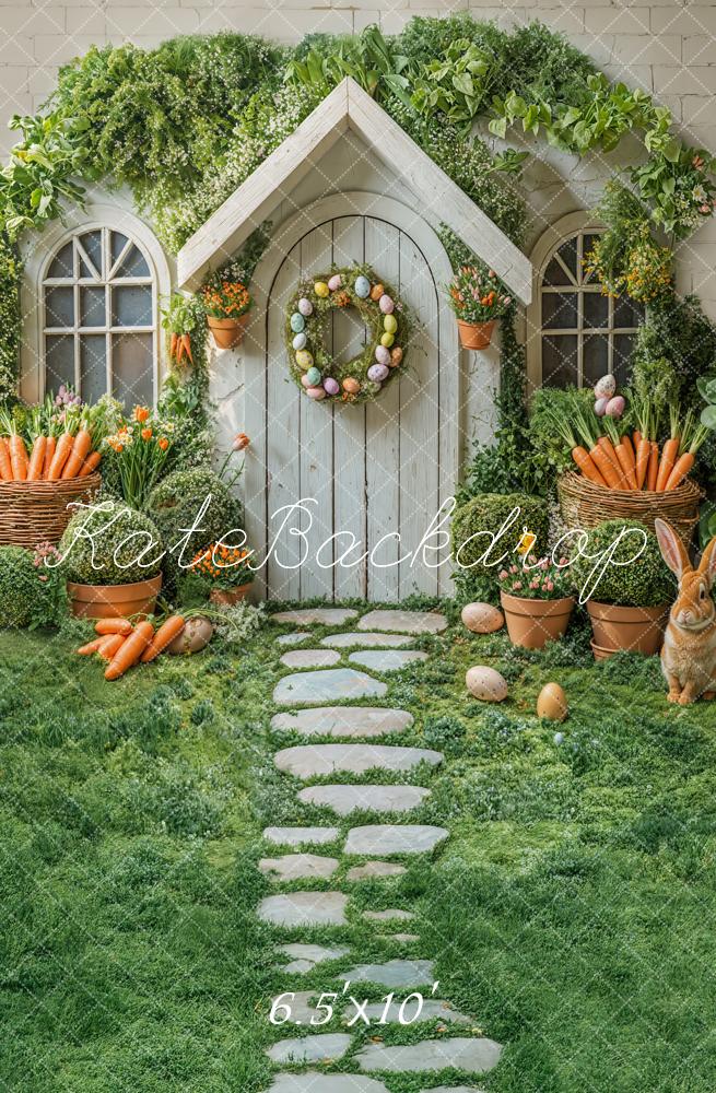 Kate Easter House Bunny Garden Carrots Backdrop Designed by Emetselch -UK