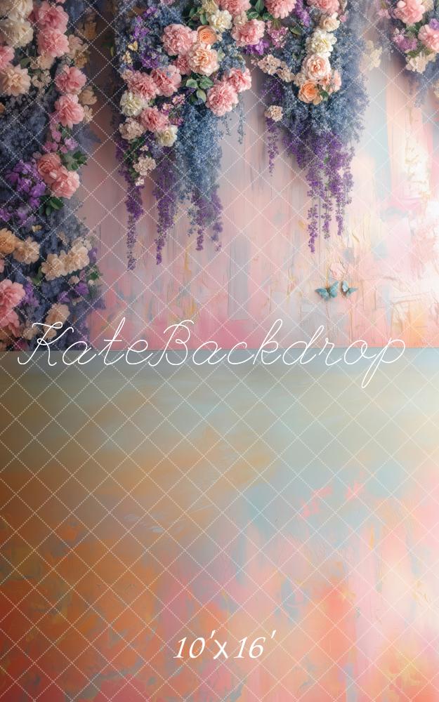 Kate Sweep Spring Romantic Wisteria Floral Backdrop Designed by Patty Robert