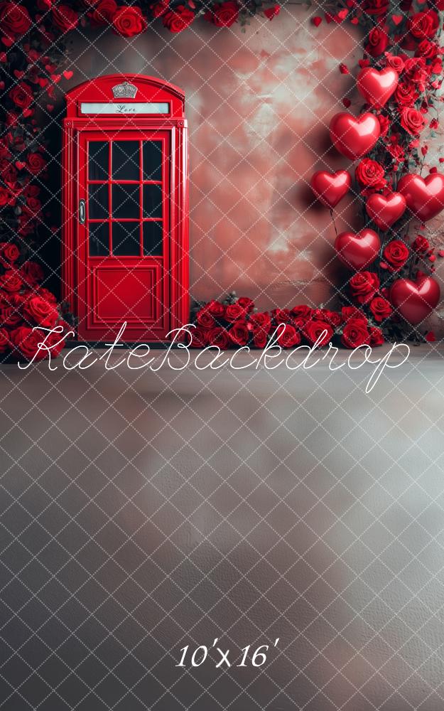 Kate Sweep Valentine Telephone Booth Backdrop Designed by Patty Robert -UK