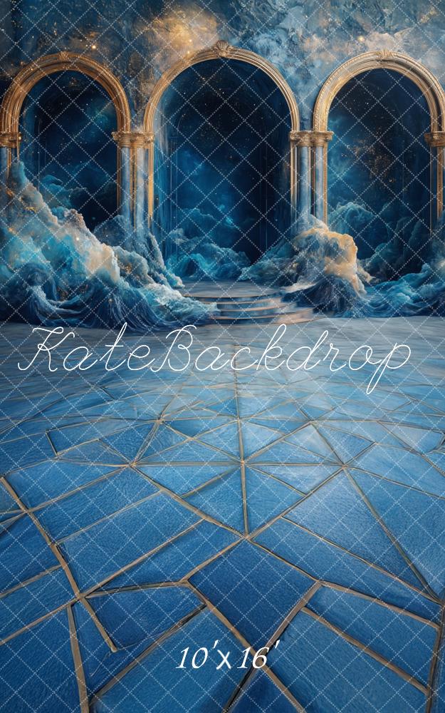 Kate Sweep Ocean Fantasy Arched Blue Backdrop Designed by Patty Robert -UK