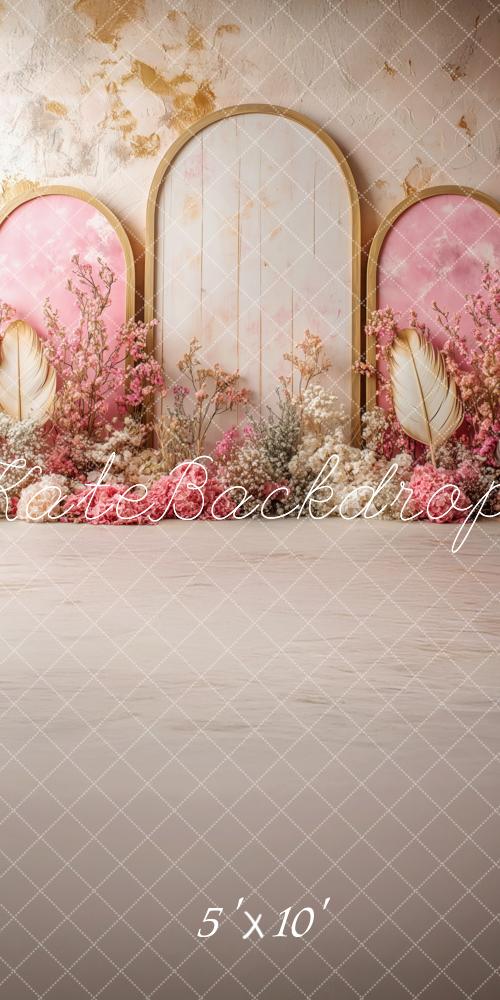 Kate Sweep Spring Pastel Floral Arch Backdrop Designed by Patty Robert -UK