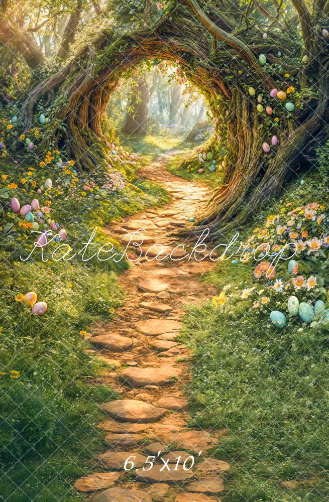 Kate Easter Forest Tree Arch Path Backdrop Designed by Emetselch