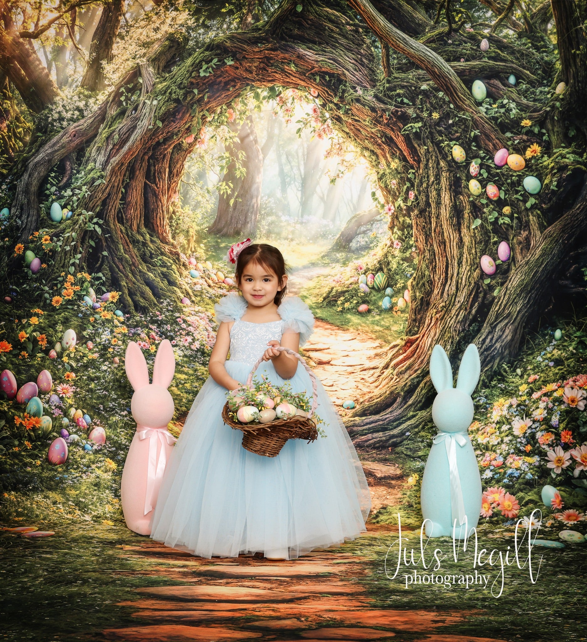 On Sale Kate Easter Forest Tree Arch Path Backdrop Designed by Emetselch -UK