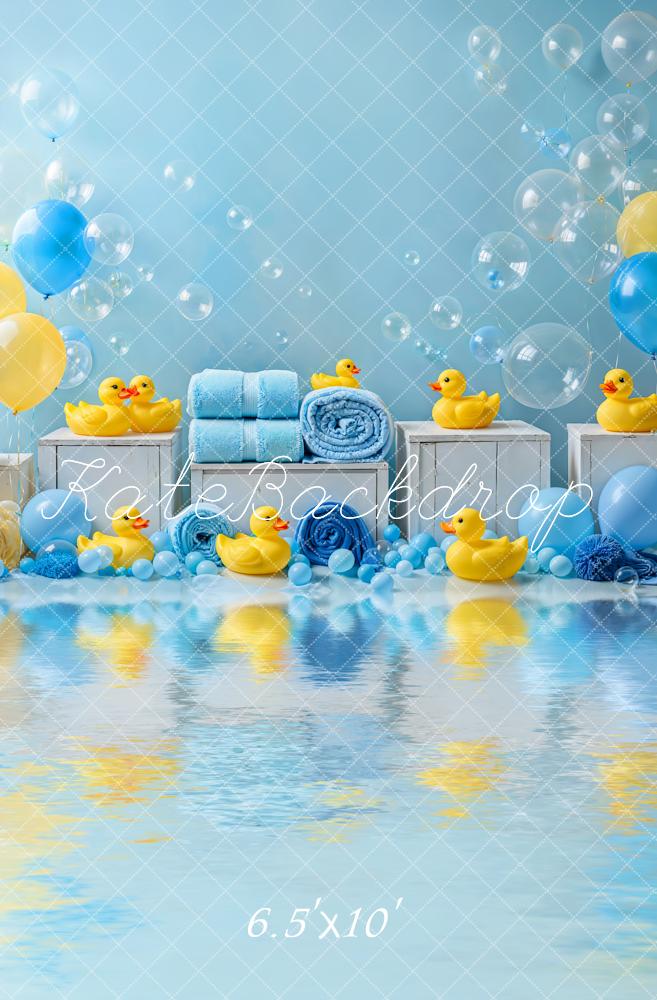 Kate Cake Smash Duck Balloon Shower Bubble Backdrop Designed by Emetselch