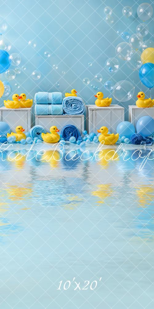 Kate Cake Smash Duck Balloon Shower Bubble Backdrop Designed by Emetselch