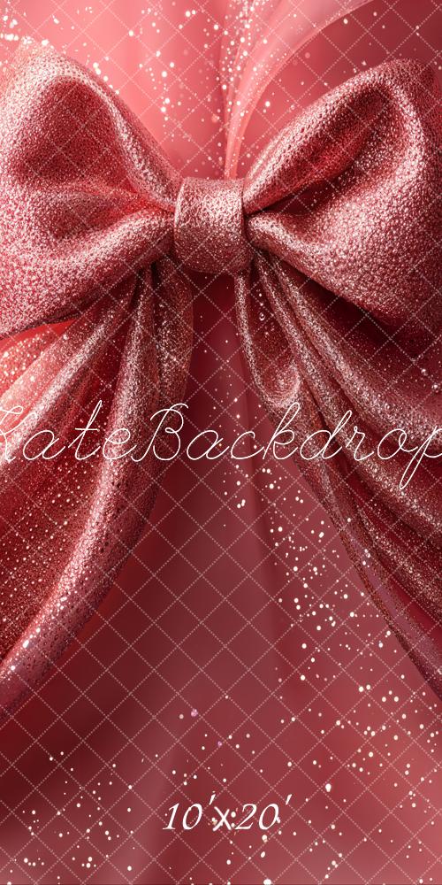 Kate Sparkling Pink Big Bow Backdrop Designed by Emetselch