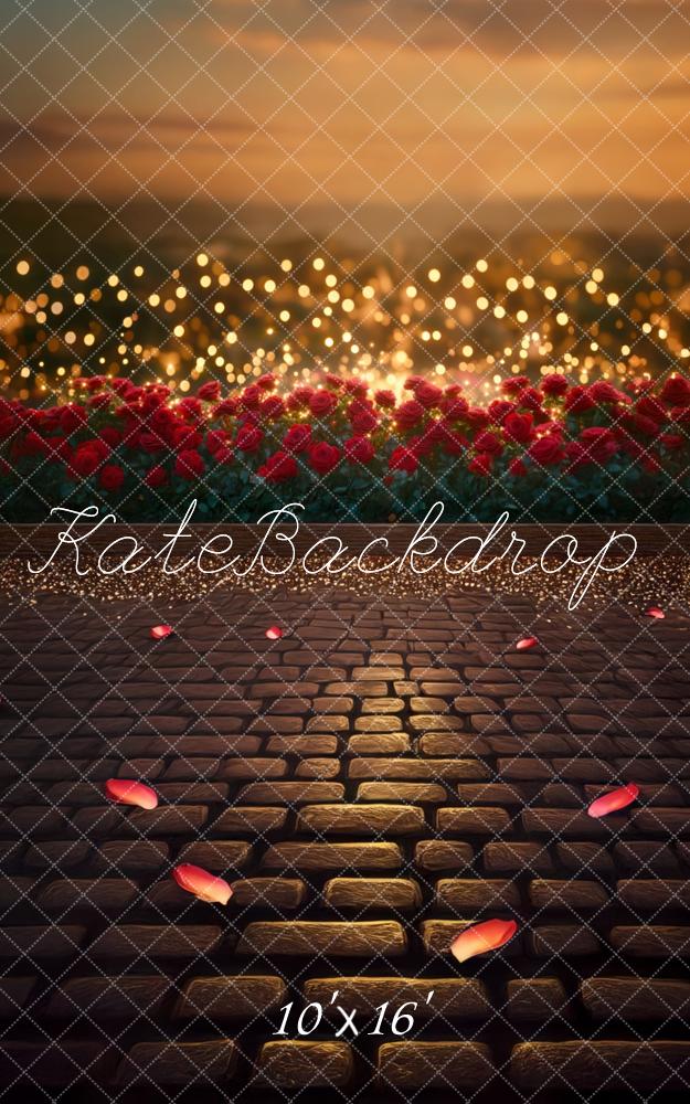 Kate Sweep Sunset Bokeh Rose Garden Backdrop Designed by Mini MakeBelieve -UK