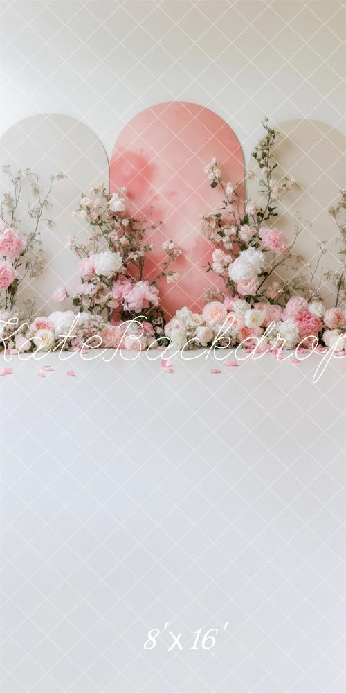 Kate Sweep Spring Pastel Arch Floral Backdrop Designed by Patty Robert -UK