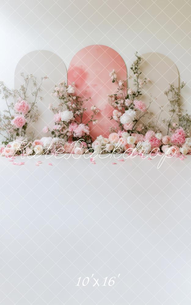 Kate Sweep Spring Pastel Arch Floral Backdrop Designed by Patty Robert -UK