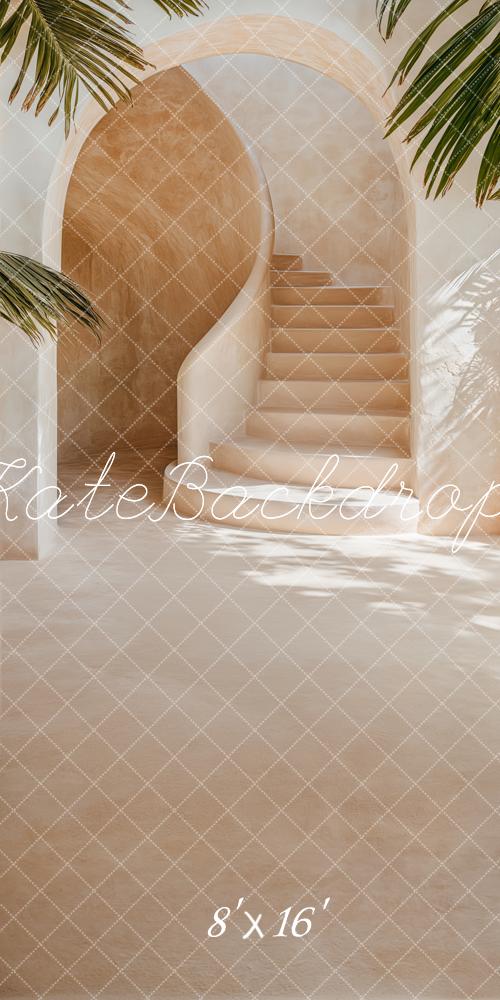 Kate Sweep Neutral Arch Stairs Boho Backdrop Designed by Emetselch