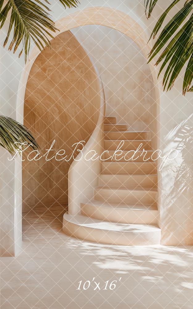 Kate Sweep Neutral Arch Stairs Boho Backdrop Designed by Emetselch