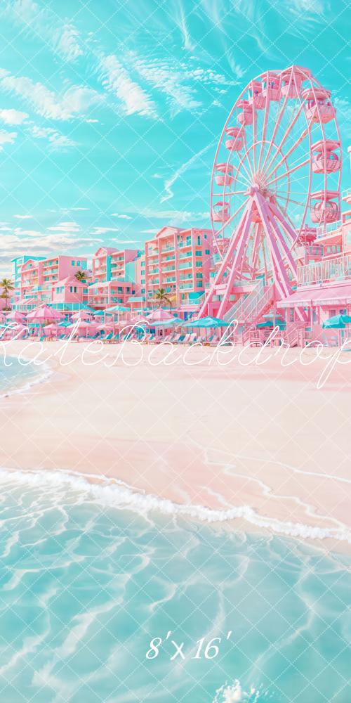 Kate Sweep Summer Beach Ferris Wheel Backdrop Designed by Emetselch -UK