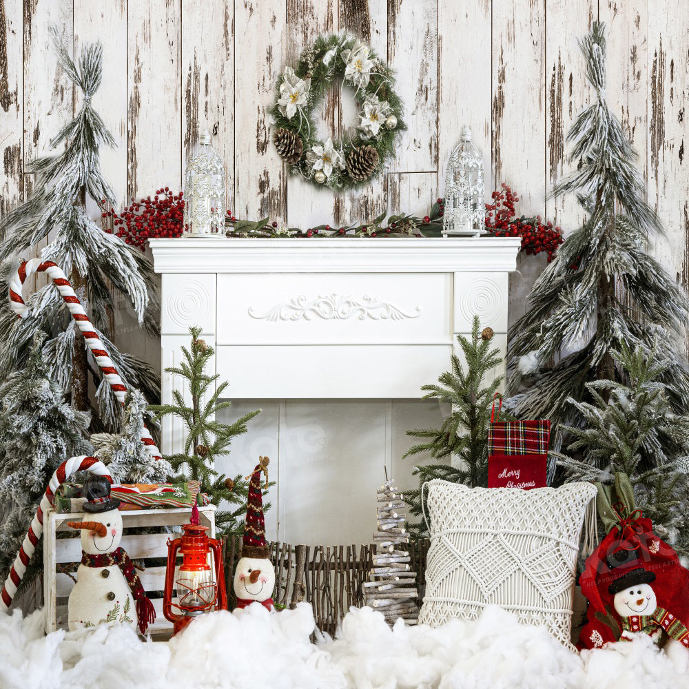 Kate Christmas Fireplace Oak Tree Backdrop for Photography -UK