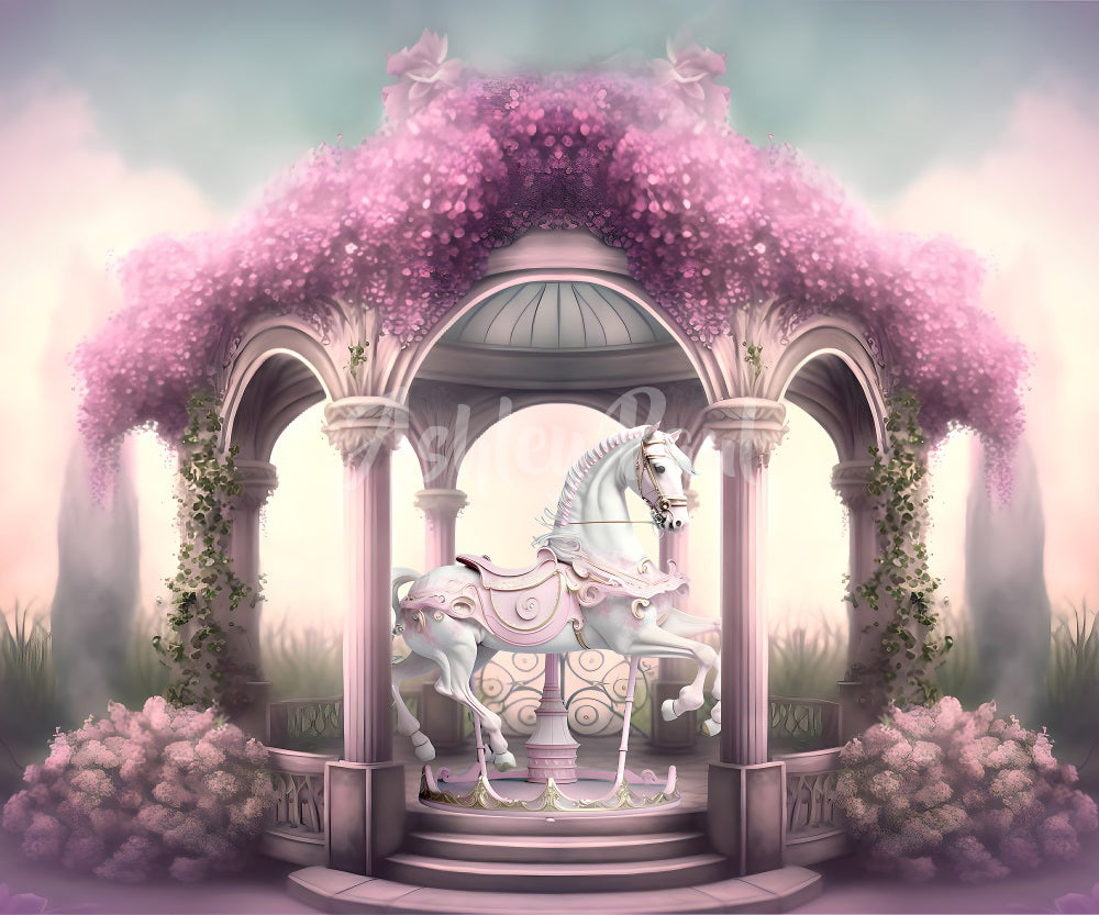 Kate Spring Fantasy Carousel Dreams Backdrop Designed by Ashley Paul -UK