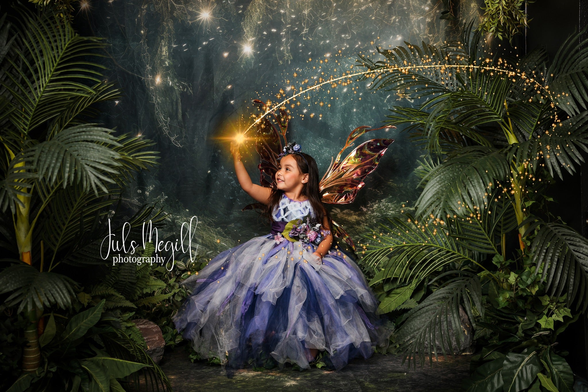 Kate Fairy Night Backdrop+Forest Floor Backdrop Designed by Mandy Ringe Photography