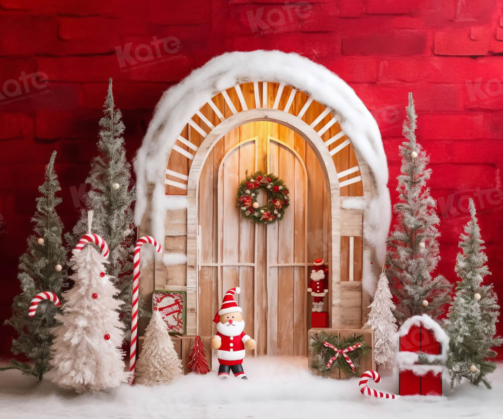 Kate Christmas Snowy Barn Santa Backdrop Designed by Chain Photography -UK