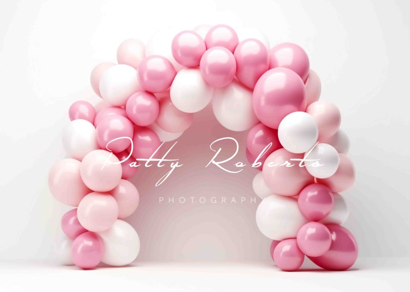 Kate Pink and White Balloons Arch Backdrop Designed by Patty Robert