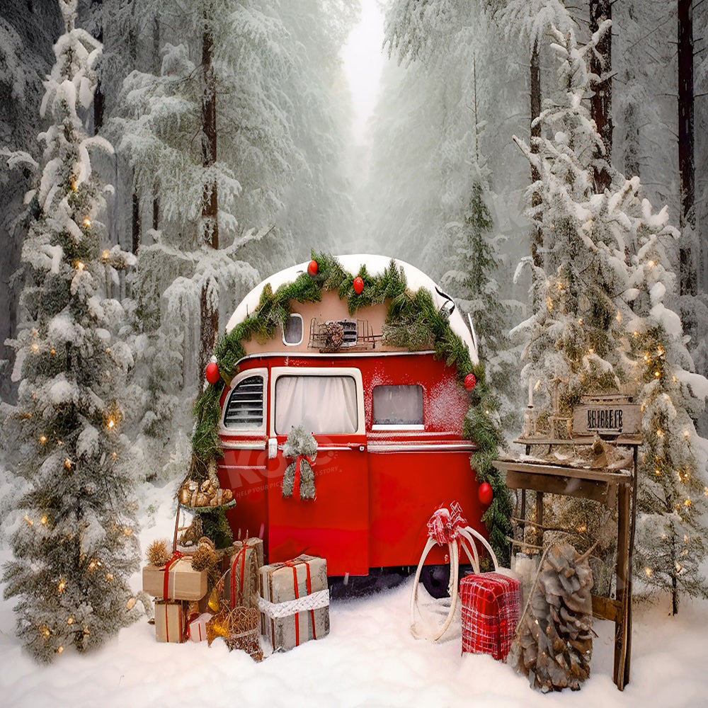 Kate Christmas Snow Forest Backdrop for Photography -UK