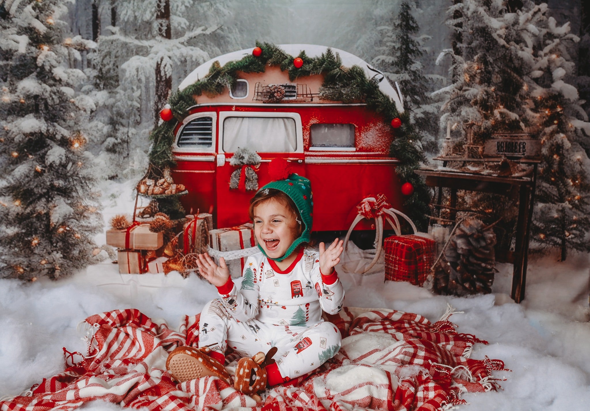 Kate Christmas Snow Forest Backdrop for Photography -UK