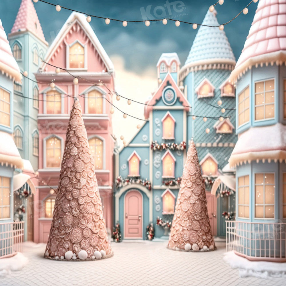 Kate Winter Christmas Town Backdrop for Photography -UK