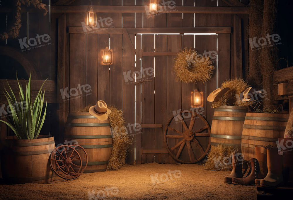 Kate Autumn Barn Door with Boots Boy Backdrop Designed by Chain Photography -UK