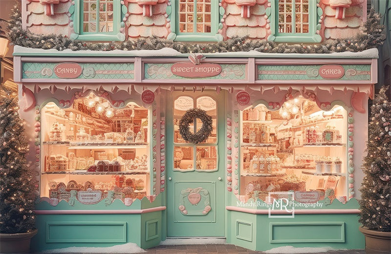 Kate Christmas Sweet Shop Backdrop Designed by Mandy Ringe Photography -UK