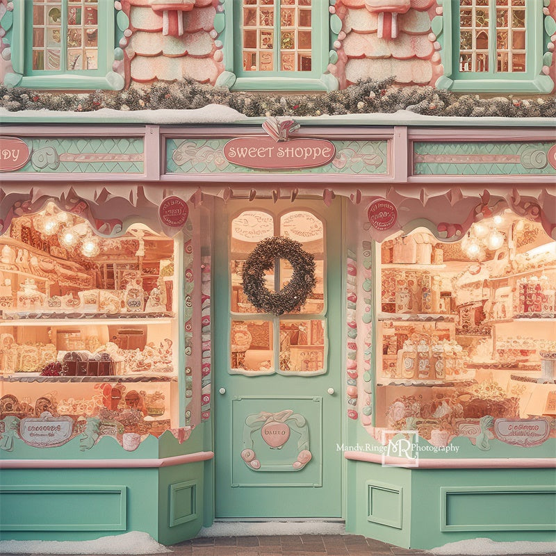 Kate Christmas Sweet Shop Backdrop Designed by Mandy Ringe Photography -UK