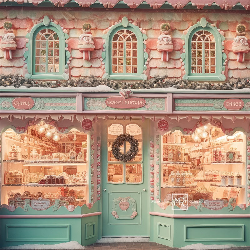 Kate Christmas Sweet Shop Backdrop Designed by Mandy Ringe Photography -UK