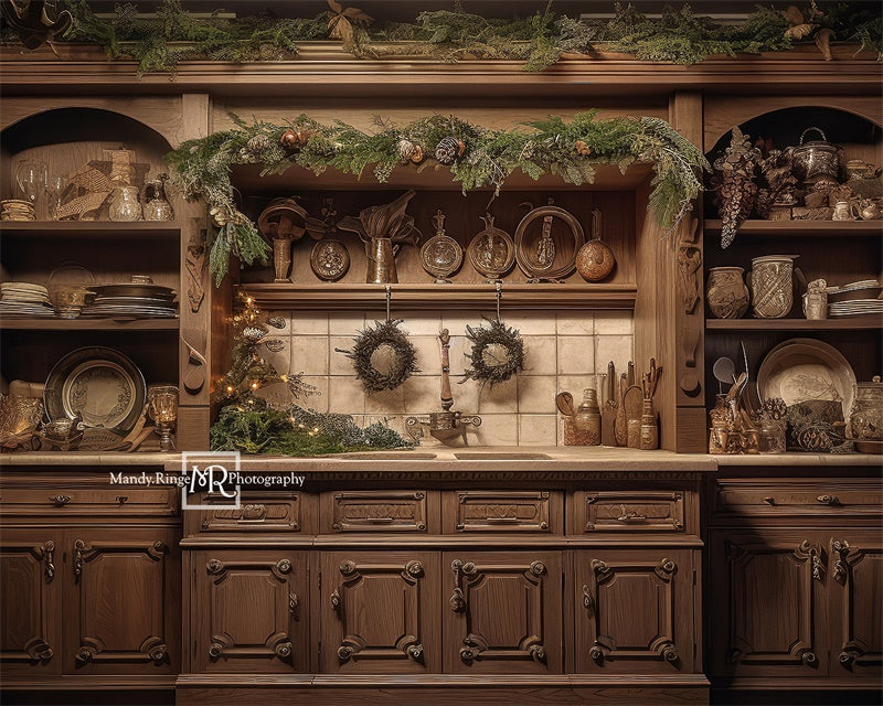 Kate Warm Winter Kitchen Backdrop Designed by Mandy Ringe Photography -UK