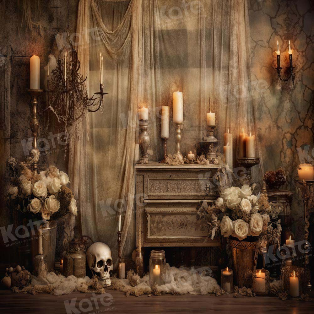 Kate Halloween Retro Spooky Backdrop Designed by Emetselch -UK