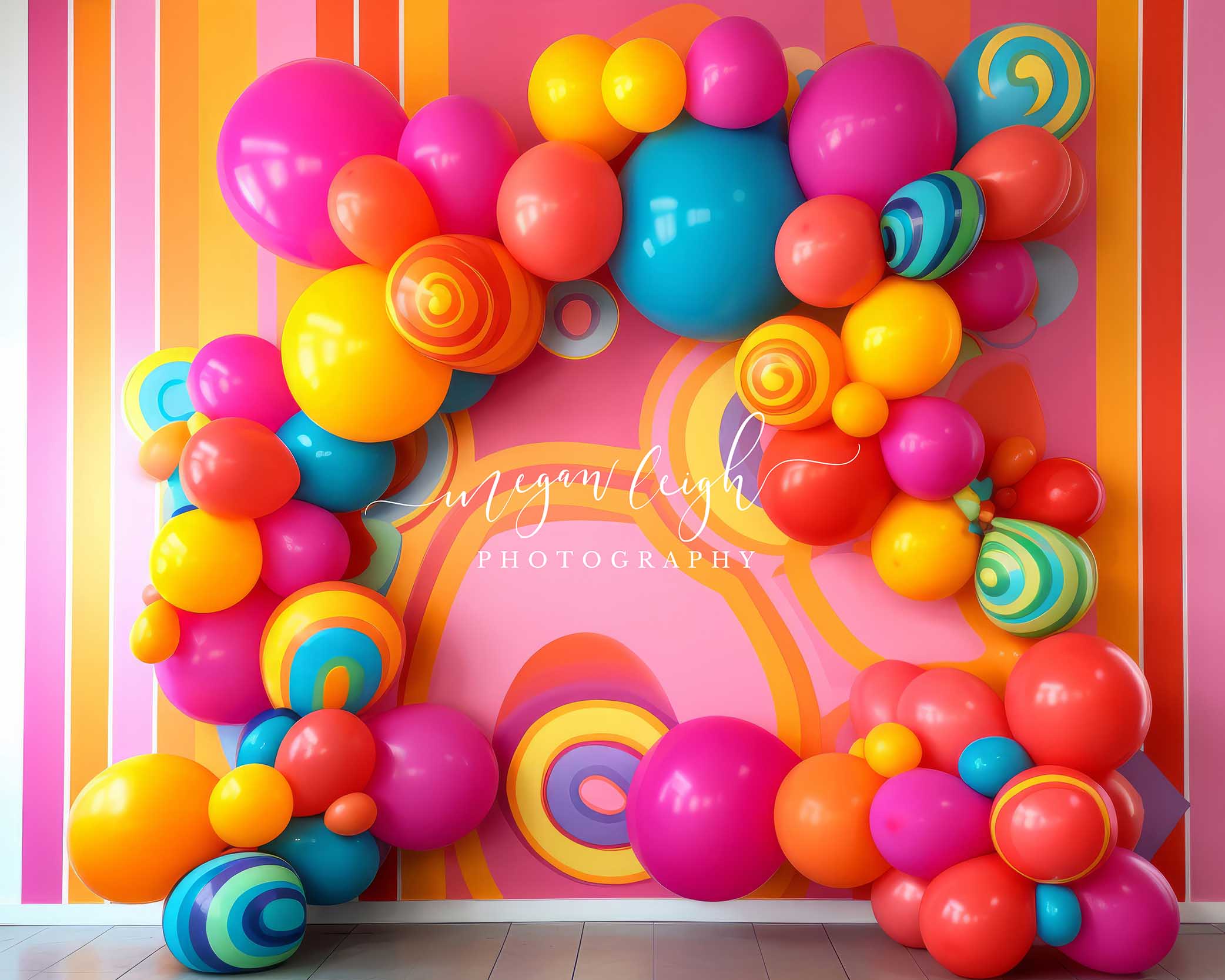 Kate Groovy Wall Balloons Backdrop Designed by Megan Leigh Photography -UK