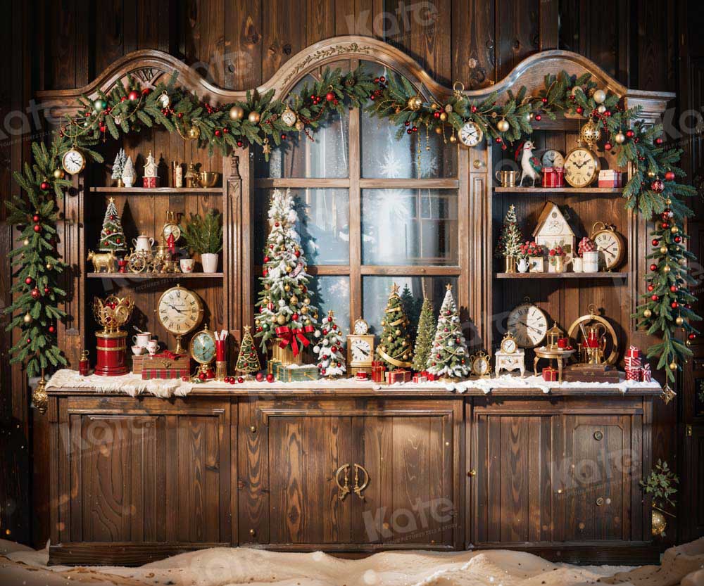 Kate Christmas Wood Kitchen Backdrop Designed by Emetselch -UK