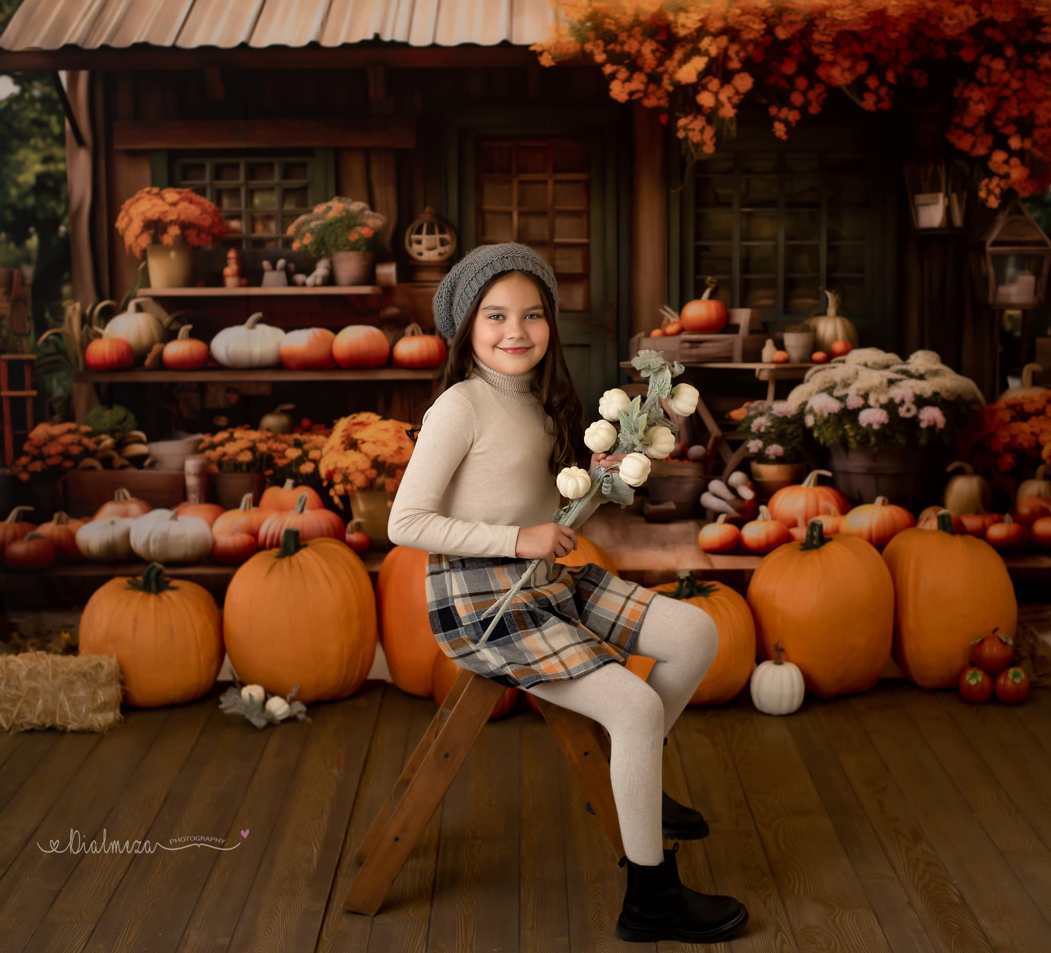 Kate Autumn Pumpkin Store Backdrop Designed by Emetselch